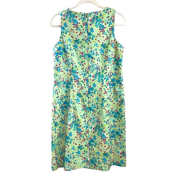 Classics By Eileen West Sleeveless Floral‎ Shift Dress Size 10 Spring Easter 90s - Picture 2 of 6